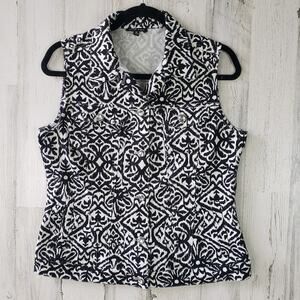 E39 By Eric Black & White Tailored Vest Medium